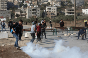 Jewish settlers and Israeli forces often attack Palestinian students and prevent them from reaching their schools. Photo: via Days of Palestine.