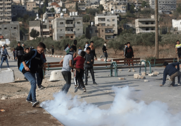 Jewish settlers and Israeli forces often attack Palestinian students and prevent them from reaching their schools. Photo: via Days of Palestine.