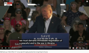 Trump giving a speech in Arizona. Photo: Youtube.