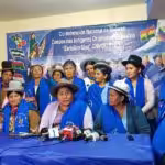 Press conference held by the Bartolina Sisa movement, January 10, 2022. Photo: BartolinaSisa.org/File photo