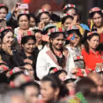 People attend a culture and tourism festival themed on Dolan and Qiuci culture in Awat County of Aksu Prefecture, northwest China's Xinjiang Uyghur Autonomous region, October 2019. Photo:Xinhua/Sadat.