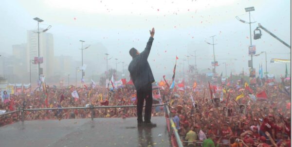 Comandante Hugo Chávez at the closing of his final campaign in Caracas, October 4, 2012. Photo: AVN