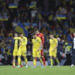 The Ukrainian team leaves the field after losing to Scotland in a Nations League match on Wednesday, September 21, 2022 (Photo: AP)