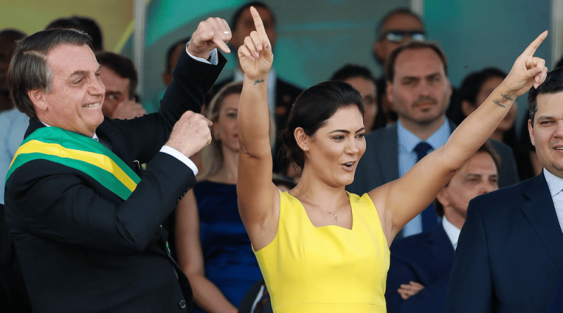 Jair and Michelle Bolsonaro. Photo: Kawsachun News.