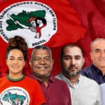 MST candidates from left to right: Marina, Rosa Amorim, Valmir Assunção, Missias, Marcon, Adão Pretto. Photo: MST.
