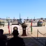 General Michael “Erik” Kurilla , Commander of U.S. Central Command, Speaks During a News Conference to Showcase Current Eager Lion Military Exercises in Jordan, in Amman’s Marka Air Base, Jordan September 12, 2022. Photo: Reuters/Jehad Shelbak.