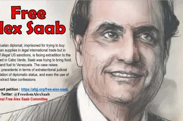 #FreeAlexSaab poster by Task Force in the Americas.