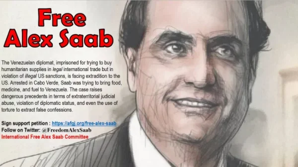 #FreeAlexSaab poster by Task Force in the Americas.