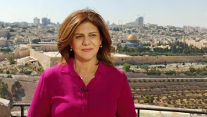 This file photo shows veteran Palestinian journalist Shireen Abu Akleh who was killed earlier this year by Israeli forces' live fire while reporting a raid on the occupied West Banks city of Jenin. File photo. 
