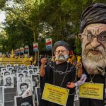 Anti-Iran protests outside the UN headquarters in New York City on 21 December, 2022. Photo: AFP.