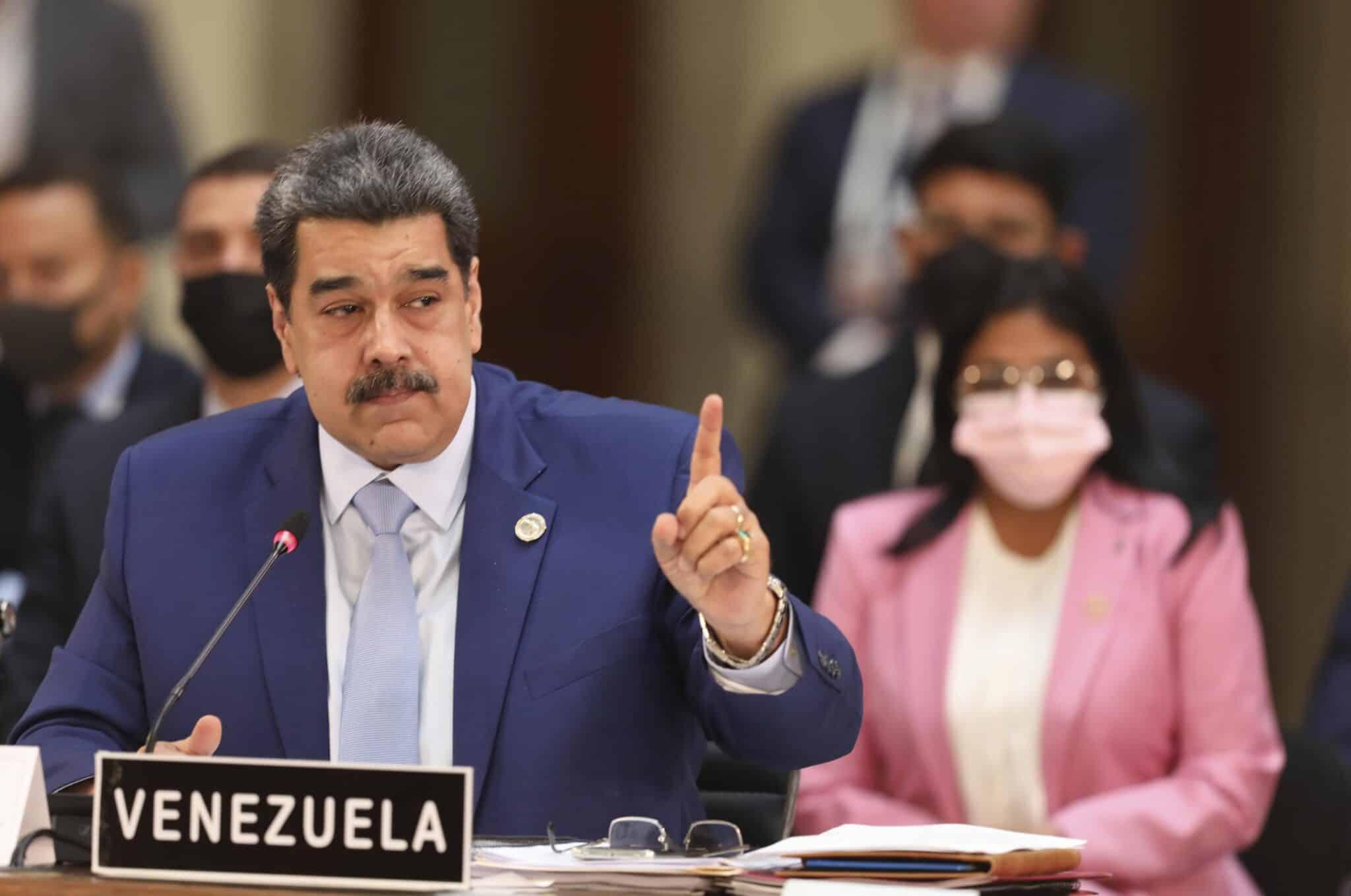 Venezuelan President Nicolás Maduro during his speech at the CELAC summit in September 2021. Where Uruguayan president Lacalle opted to become a mouthpiece of Washington, attacking Cuba and Venezuela. Photo: AP.