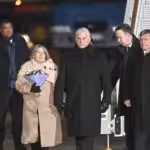 Cuban President Miguel Díaz-Canel and his wife moments after landing in Moscow, Russia. Photo: Ilya Pitalev/Sputnik.