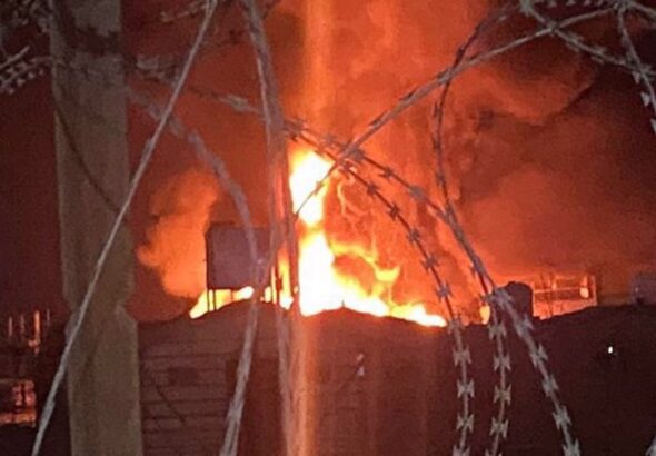 The image is grabbed from footage circulating in media shows the aftermath of what was reported to be an attack on an Iranian convoy of fuel tankers bound for Lebanon on the Iraqi-Syrian border. Photo:PressTV