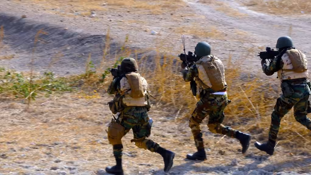 Senegalese Armed Forces soldiers attack an objective at a live fire range near Thies, Senegal, February 11, 2015. With the Trump administration escalating its wars in Africa and the Middle East, there’s every reason to believe the US military’s footprint on the continent will continue to evolve, expand and enlarge in the years ahead. Photo: US Army Africa.