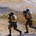 Senegalese Armed Forces soldiers attack an objective at a live fire range near Thies, Senegal, February 11, 2015. With the Trump administration escalating its wars in Africa and the Middle East, there’s every reason to believe the US military’s footprint on the continent will continue to evolve, expand and enlarge in the years ahead. Photo: US Army Africa.