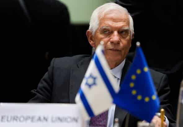 European Union foreign policy chief Josep Borrell waits for the start of a meeting of the EU-Israel Association Council at the EU Council building in Brussels, Oct. 3, 2022. Photo: Virginia Mayo/AP.