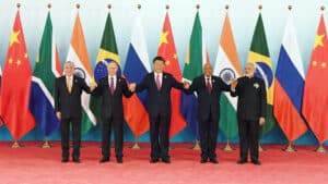 BRICS heads of states at the 9th BRICS Summit at Xiamen International Conference and Exhibition Center in Xiamen City, China. Photo: TPG/Getty Images.