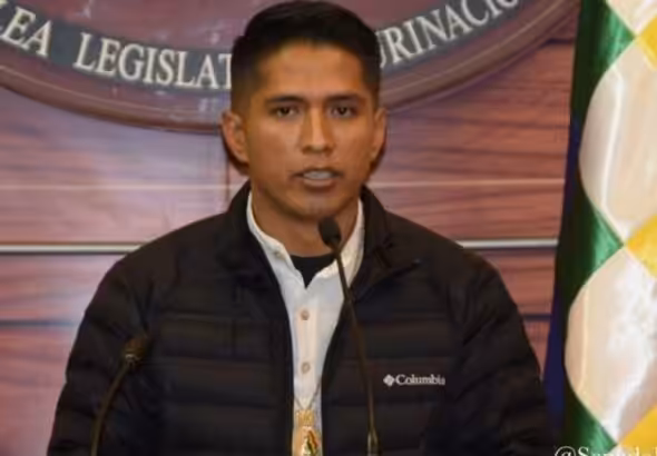 President of the Bolivian Senate, Andrónico Rodríguez. Photo: File.