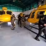 FANB with seized aircraft parts used for the trafficking of illegal mining and strategic materials. Photo: @dhernandezlarez.