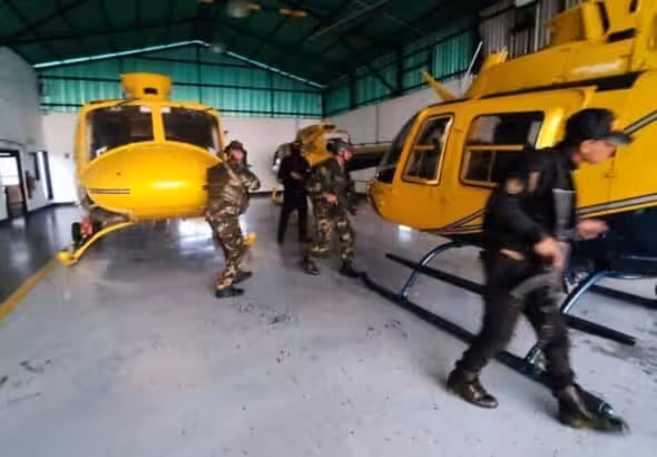 FANB with seized aircraft parts used for the trafficking of illegal mining and strategic materials. Photo: @dhernandezlarez.