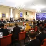 Official representatives from almost two dozen countries belonging to the Anti-Sanction Caucus during a meeting in Tehran. Photo: IRNA.