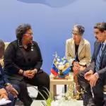 President Nicolás Maduro meets with Barbadian Prime Minister Mia Mottley in Sharm El Sheikh. Photo: Presidential Press (Venezuela). 