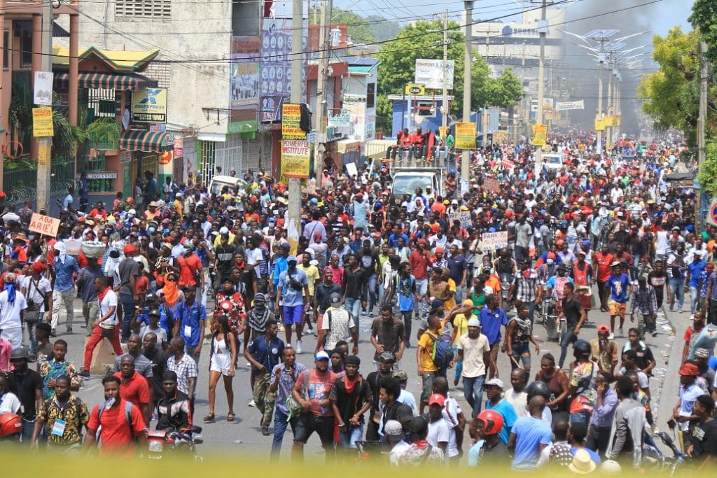 Protest in Haiti against the impending US-led military intervention. Photo: Haiti Liberté.