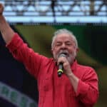 Luiz Inácio Lula da Silva giving a speech after becoming the president-elect of Brazil. File photo.