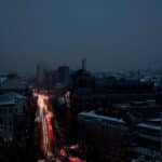 Blackout in Kiev, November 23, 2022, due to Russian missile strikes. Photo: Reuters/Vladyslav Sodel.