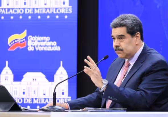 Venezuelan President Nicolas Maduro during a press conference with international correspondents at Miraflores Palace. November 30, 2022. Photo: Presidential Press.