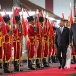 President Maduro receives the prime minister of Belize, John Briceño, at Miraflores Palace, on Friday, November 25, 2022. Photo: El Universal.