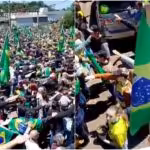 Footage of Bolsonaro supporters raising Nazi salute in response to their recent defeat. Photo: Twitter. 