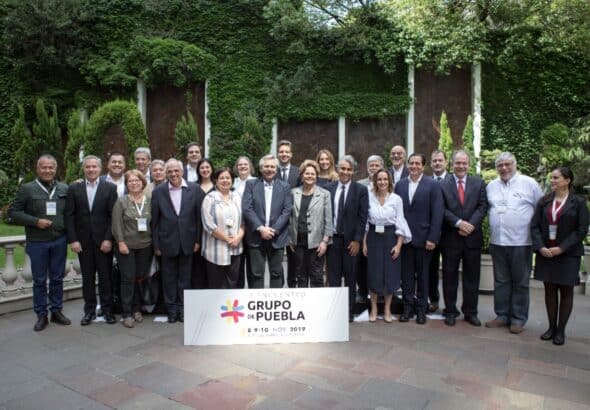 Group photo of the Puebla Group. Photo: Grupo de Puebla.