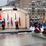 The president of Russia, Vladimir Putin, and his Cuban counterpart, Miguel Díaz-Canel, inaugurating a monument to the leader of the Cuban revolution, Fidel Castro (1926-2016), in a square in Moscow.