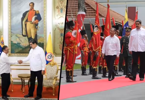 Colombia's President Gustavo Petro visits Caracas to meet with Venezuela's President Nicolás Maduro on November 1, 2022. Photo: Multipolarista 