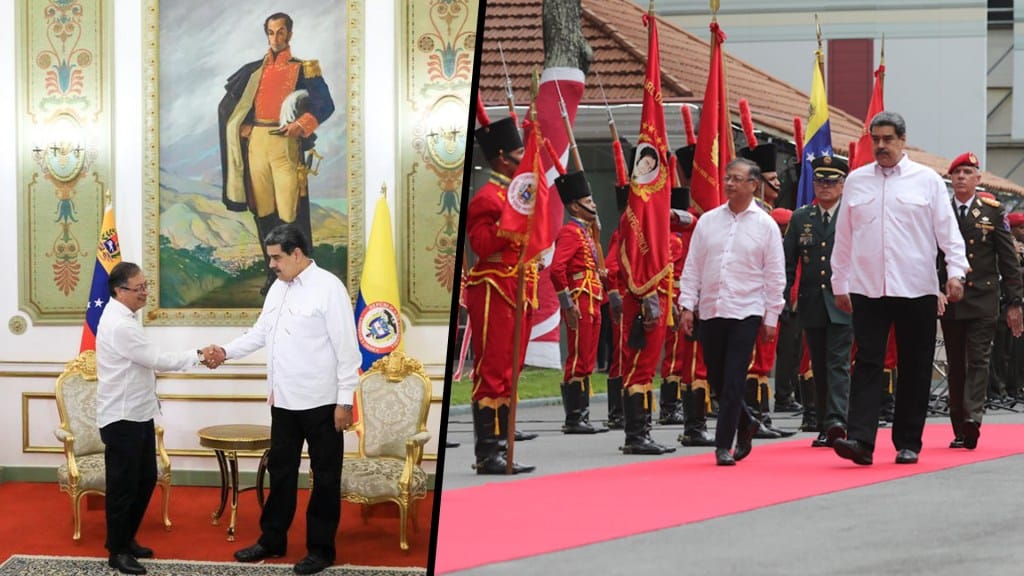 Colombia's President Gustavo Petro visits Caracas to meet with Venezuela's President Nicolás Maduro on November 1, 2022. Photo: Multipolarista 