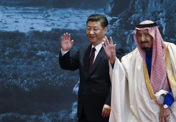 Chinese President Xi Jinping and Saudi Arabian King Salman bin Abdulaziz Al Saud. AFP 2022/Lintao Zhang.
