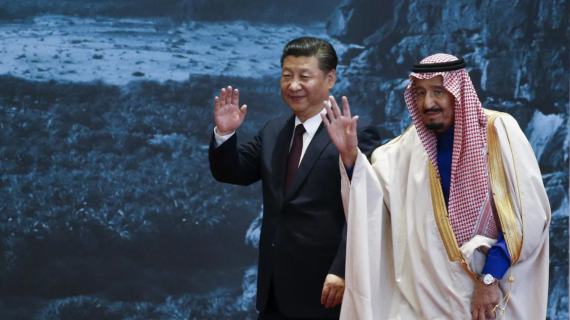 Chinese President Xi Jinping and Saudi Arabian King Salman bin Abdulaziz Al Saud. AFP 2022/Lintao Zhang.