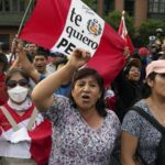 Protesters show their disapproval of the recent coup against Pedro Castillo. Photo: Sputnik.