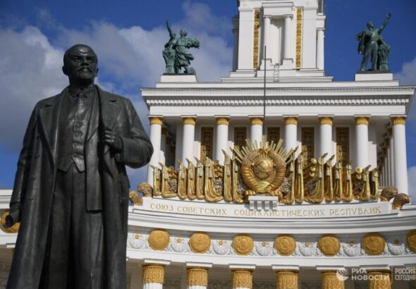 Monument to V. I. Lenin at pavilion No. 1 (“Central”) at VDNKh in Moscow. Photo: RIA Novosti/Alexei Filippov.