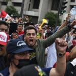 Protesters demand the release of President Pedro Castillo, Lima, Peru, December 11, 2022. Photo: AFP/Ernesto Benavides.