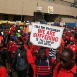 People protest in Accra at rising prices. photo: Stacey Knott.