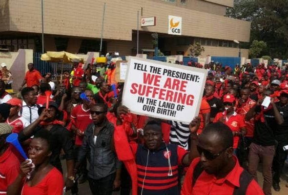People protest in Accra at rising prices. photo: Stacey Knott.