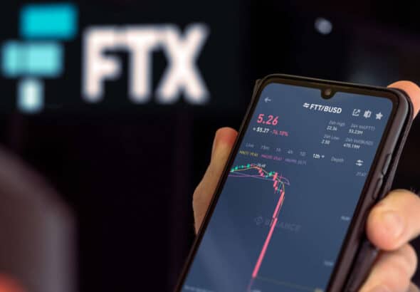 FTX stock crashing. Photo: Shutterstock