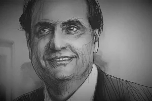 Sketch of Venezuelan diplomat Alex Saab, illegally detained by US regime in violation of his diplomatic immunity. File photo.