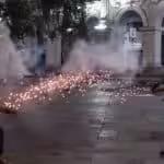 Unarmed Peruvian protester demanding the release of President Castillo and the dissolution of Congress being shot at point blank by the police. Photo: EPA.