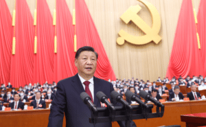 Chinese President Xi Jinping delivers a speech during the opening ceremony of the 20th National Congress of China's ruling Communist Party in Beijing. Photo: AP.