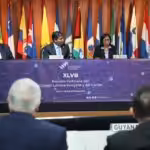 Venezuelan Vice President Delcy Rodríguez participates in a forum on regional development and integration mechanisms of the Regular Session of the Latin American and Caribbean Council. Photo: Twitter/@ViceVenezuela.