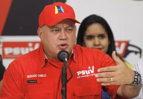 Diosdado Cabello speaks at a PSUV meeting. Photo: Últimas Noticias/ File photo.
