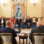 President Maduro in meeting with a delegation from opposition party Pencil Alliance and the Venezuelan government delegation for dialogue, on December 7, 2022, in Miraflores Palace. Photo: Presidential Press.